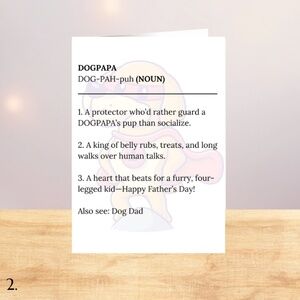 Dog Dad Card – Birthday or Any Occasion Greeting Card